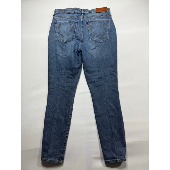 True Religion Women's Distressed Halle Ankle Skinny Denim Jeans - Size 32x27 - Picture 2 of 7